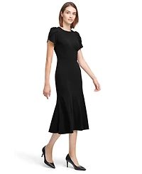 Calvin Klein Women's Crewneck Short-Sleeve Midi Dress