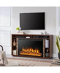 Sugift 37 Inch Electric Fireplace Recessed with Adjustable Flames