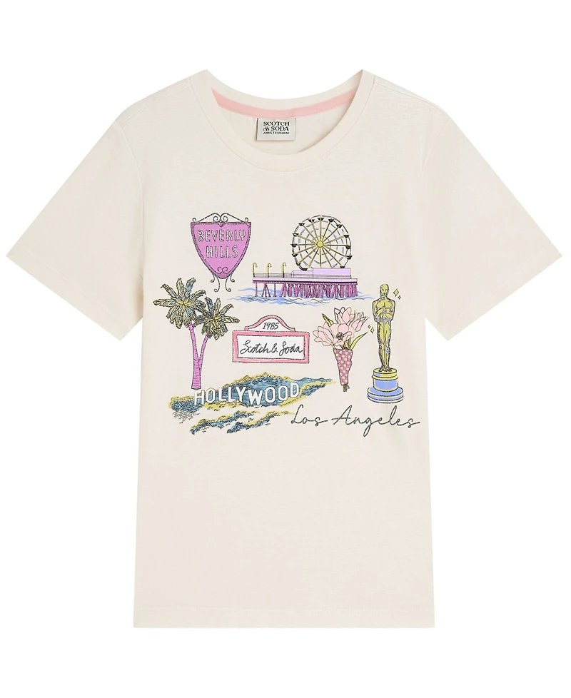Scotch & Soda Girls 4-6X La Graphic Short-Sleeve T-Shirt