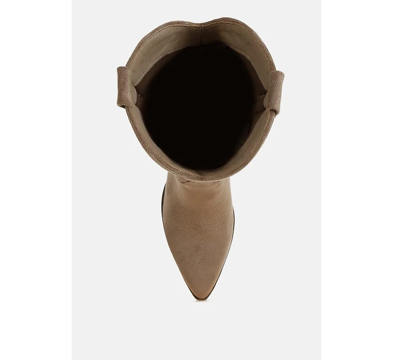 Rancher Microfiber Long Cowboy Boots