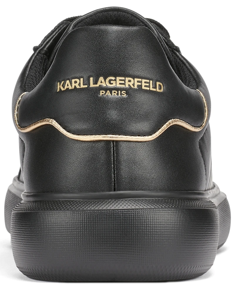 Karl Lagerfeld Paris Men's Side Logo Plain Toe Sneakers