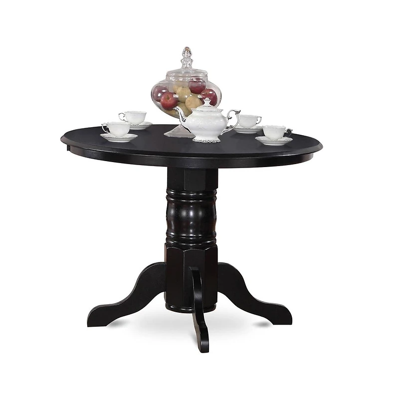 East West Furniture Dining Room Set Black, SHBA5-blk-05