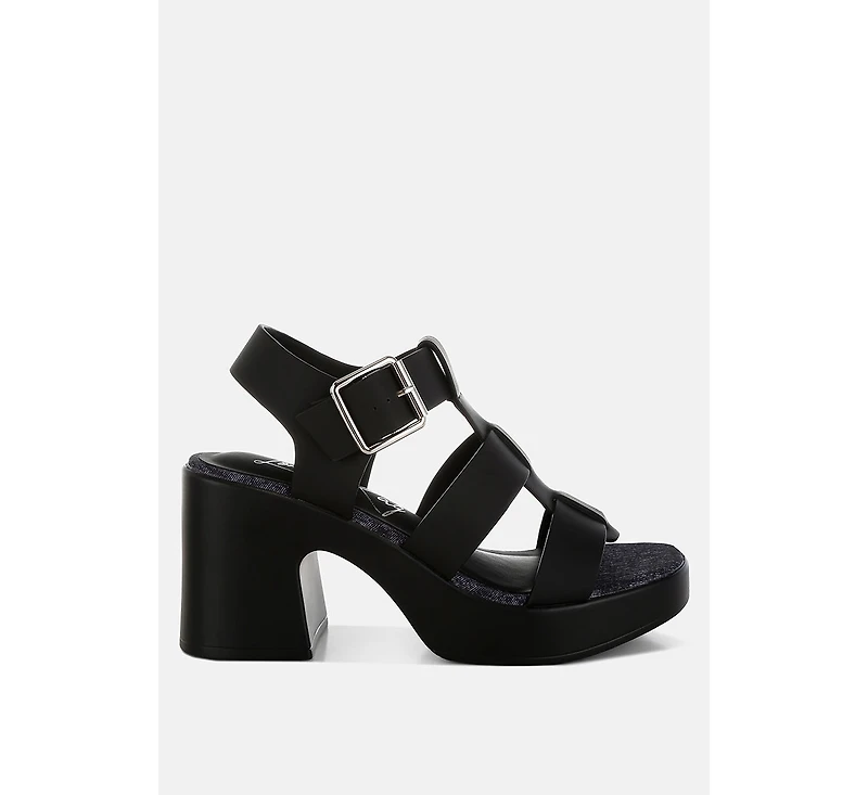 Avalon Chunky Pin Buckle Platform Heels Women