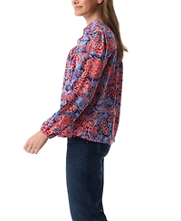 Gloria Vanderbilt Women's Carmen Long-Sleeve Woven Top