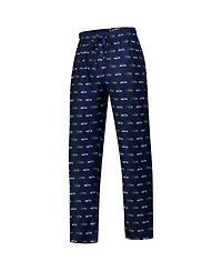Concepts Sport Men's College Navy Seattle Seahawks Record Allover Print Knit Pants