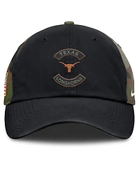 Nike Men's Black/Camo Texas Longhorns 2025 Military Appreciation Club Adjustable Hat