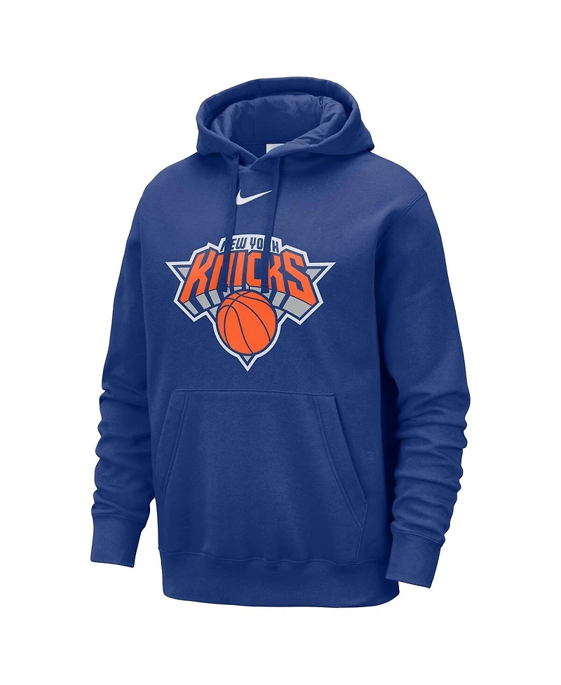 Nike Men's Blue New York Knicks Essential Logo Club Pullover Hoodie