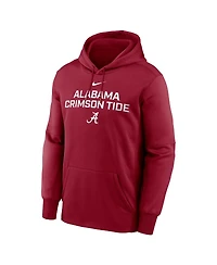 Nike Men's Crimson Alabama Tide Team Stacked Performance Pullover Hoodie