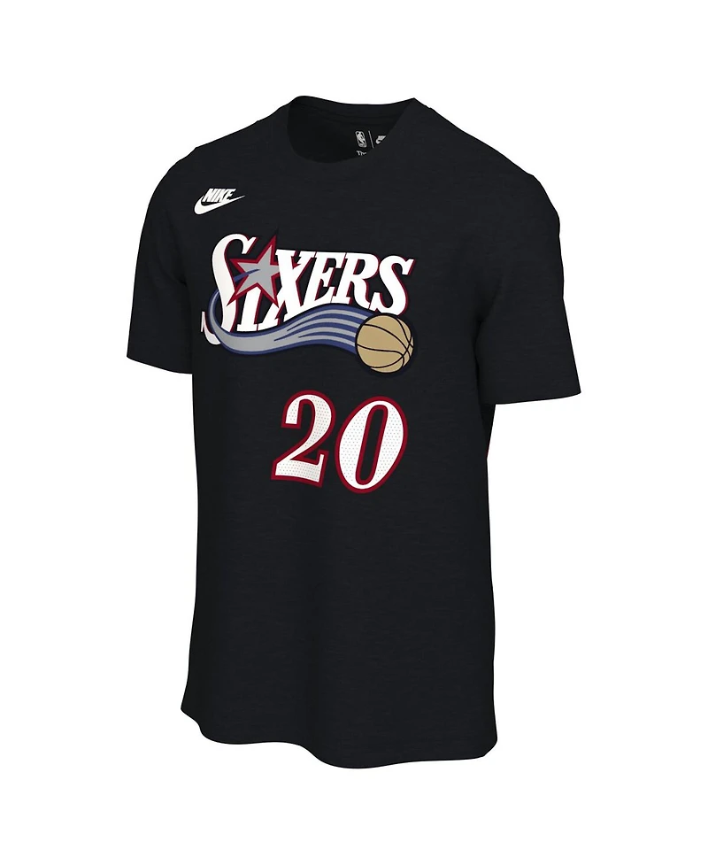 Nike Men's and Women's Jared McCain Black Philadelphia 76ers Name Number T-Shirt