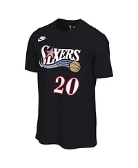 Nike Men's and Women's Jared McCain Black Philadelphia 76ers Name Number T-Shirt