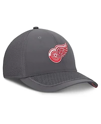 Fanatics Men's Gray Detroit Red Wings Clincher Team Stripes Flex Hat