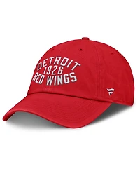 Fanatics Men's Red Detroit Red Wings Fundamentals Archer Adjustable Hat