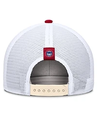 Nike Men's Natural Chicago Cubs Cooperstown Collection Dri-fit Rise Trucker Adjustable Hat