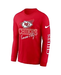 Nike Men's Red Kansas City Chiefs Rewind Long Sleeve T-Shirt