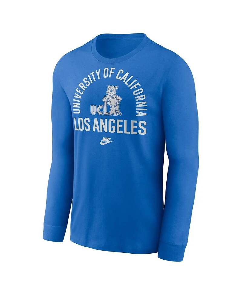 Nike Men's Blue Ucla Bruins Legacy Arched Logo Long Sleeve T-Shirt