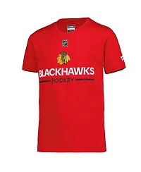 Big Boys and Girls Fanatics Red Chicago Blackhawks Authentic Pro Wordmark T-Shirt