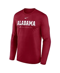 Nike Men's Crimson Alabama Tide 2025 Courtside Basketball Shootaround Legend Dri-fit Long Sleeve T-Shirt