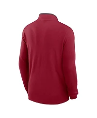 Nike Men's Crimson Alabama Tide Courtside Victory Dri-fit Half-Zip Pullover Sweatshirt