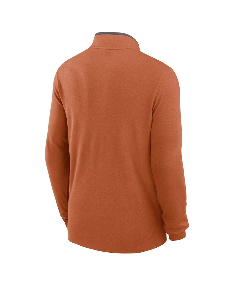Nike Men's Texas Orange Longhorns Courtside Victory Dri-fit Half-Zip Pullover Sweatshirt