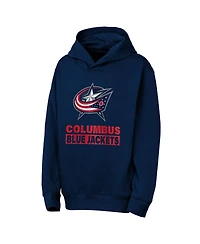 Outerstuff Big Boys and Girls Navy Columbus Blue Jackets Back to Basics Hoodie