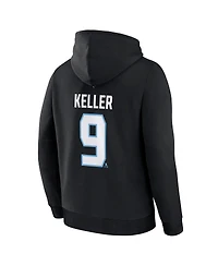 Fanatics Men's Clayton Keller Black Utah Mammoth Authentic Stack Name Number Hoodie