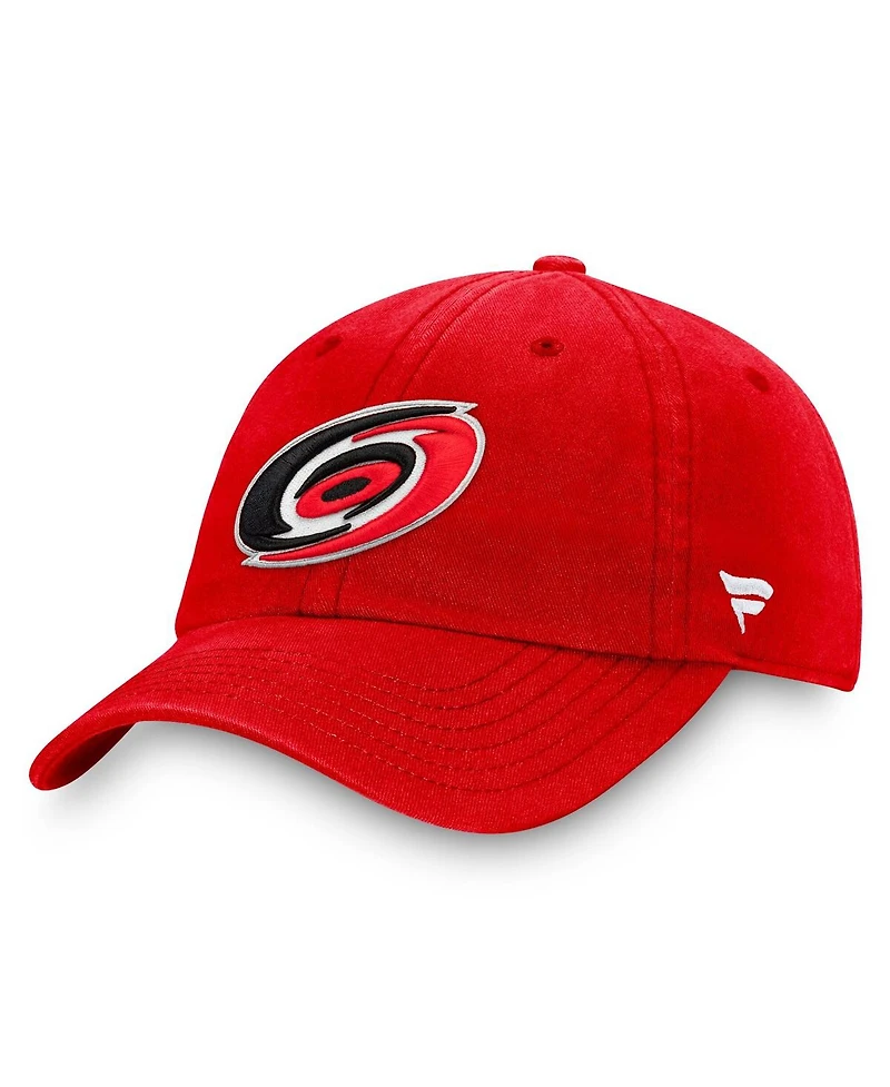 Fanatics Men's Red Carolina Hurricanes Core Primary Logo Adjustable Hat