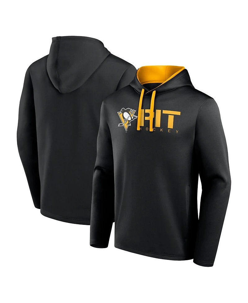 Logo Athletic Men's Black Pittsburgh Penguins Head Start Pullover Hoodie