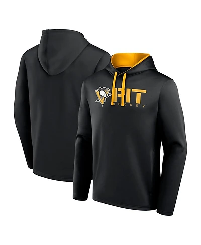 Logo Athletic Men's Black Pittsburgh Penguins Head Start Pullover Hoodie
