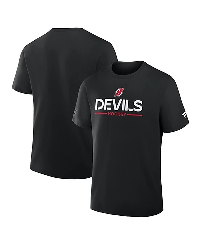 Fanatics Men's Black New Jersey Devils Authentic Pro Primary T-Shirt