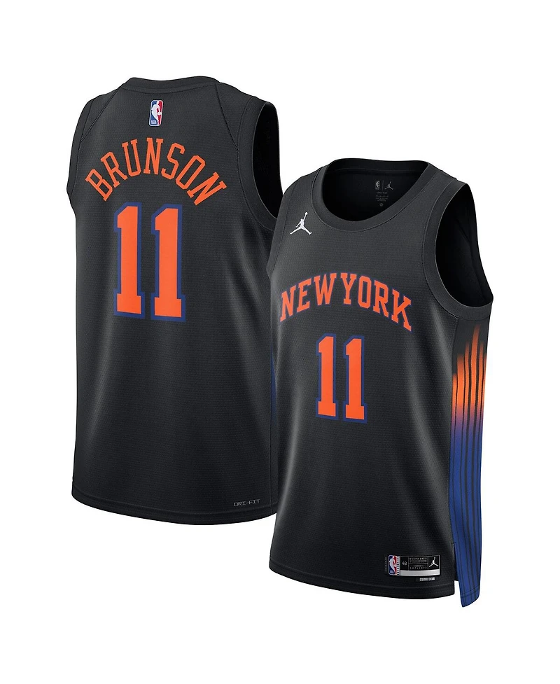 Jordan Men's and Women's Jalen Brunson Black New York Knicks Swingman Jersey