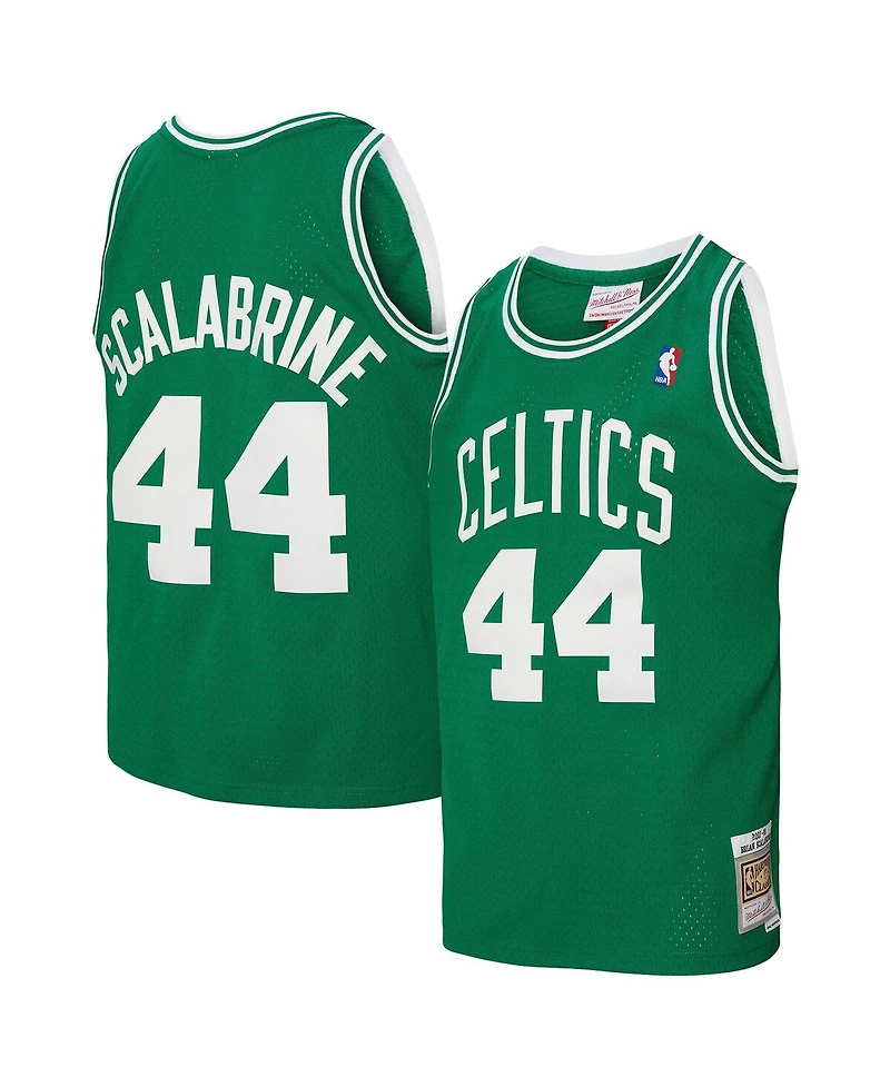 Mitchell & Ness Men's Brian Scalabrine Kelly Green Boston Celtics 2007/08 Hardwood Classics Swingman Jersey