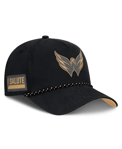 Fanatics Men's  Black Washington Capitals Military Appreciation Authentic Pro A-Frame Adjustable Hat