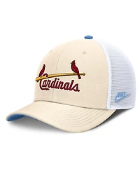 Nike Men's Natural St. Louis Cardinals Cooperstown Collection Dri-fit Rise Trucker Adjustable Hat