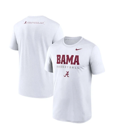 Nike Men's White Alabama Crimson Tide 2025 Courtside Basketball Legend Dri-fit T-Shirt