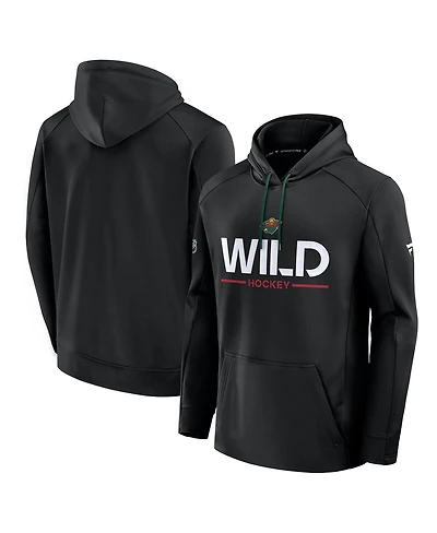 Fanatics Men's Black Minnesota Wild Authentic Pro Rink Hoodie