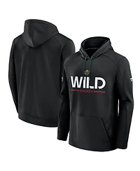 Fanatics Men's Black Minnesota Wild Authentic Pro Rink Hoodie