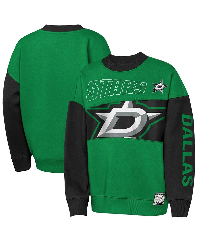 Outerstuff Big Boys and Girls Kelly Green/Black Dallas Stars Impact Player Sweatshirt