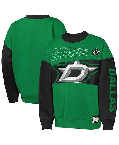 Outerstuff Big Boys and Girls Kelly Green/Black Dallas Stars Impact Player Sweatshirt