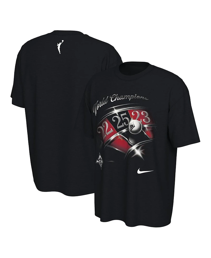 Nike Men's and Women's Black Las Vegas Aces 2025 Wnba Finals Champions Celebration Elevated Premium T-Shirt