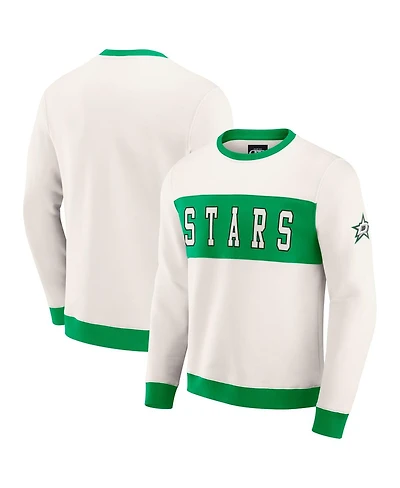 Darius Rucker Collection by Fanatics Men's Cream Dallas Stars Color Block Pullover Sweatshirt