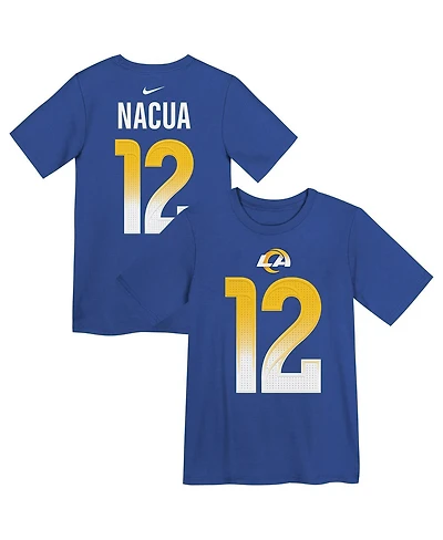 Nike Preschool Puka Nacua Royal Los Angeles Rams Player Name Number T-Shirt