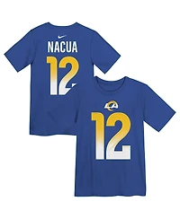 Nike Preschool Puka Nacua Royal Los Angeles Rams Player Name Number T-Shirt