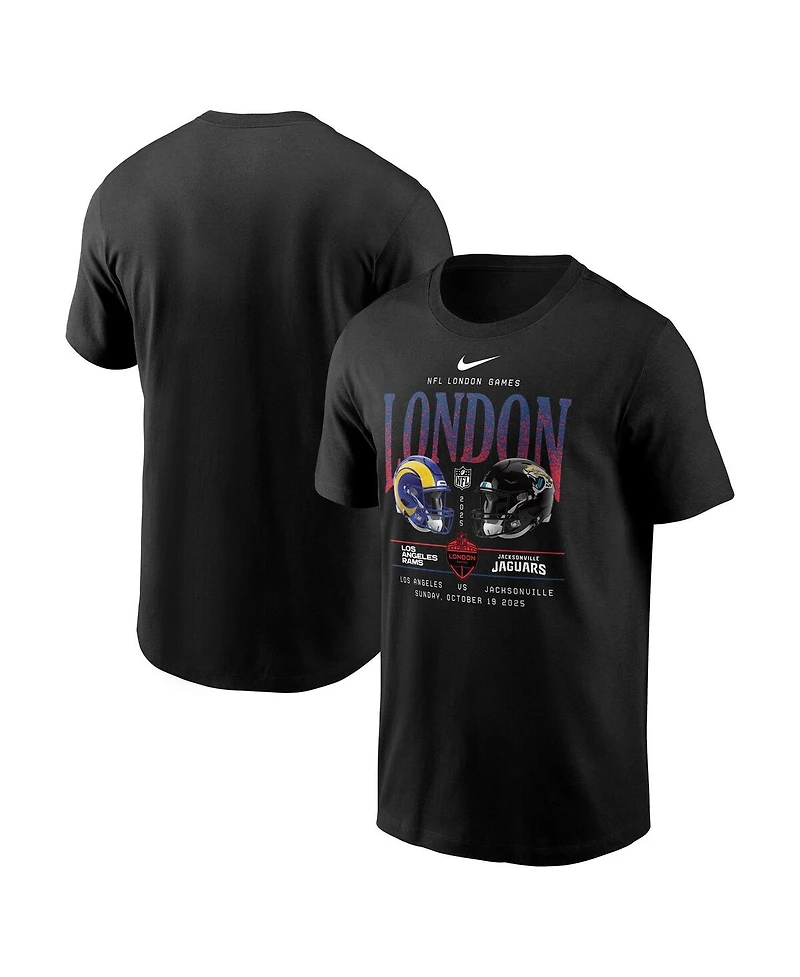 Nike Men's Black Los Angeles Rams vs. Jacksonville Jaguars International Games London 2025 T-Shirt