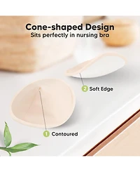 KeaBabies 14pk Organic Nursing Pads, Washable Breast Pads + Wash Bag