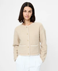 French Connection Women's Effie Boucle Round Neck Cardigan