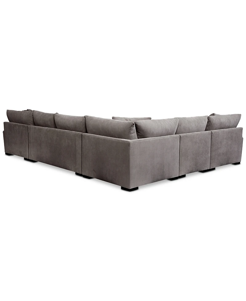 Closeout! Rhyder 5-Pc. Fabric Sectional Sofa with Apartment Sofa, Created for Macy's