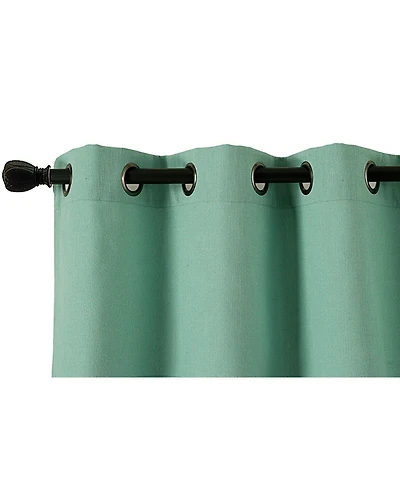 Kate Aurora Oversized Grommet Top Window Valances - Aqua