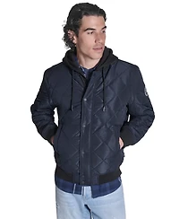 Converse Men's Diamond Quilted Baseball Bomber Jacket