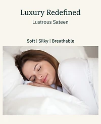 California Design Den Certified Luxury 100% Egyptian Cotton Sheets, Full Sheets for Bed, 4 Piece Deep Pocket Bed Set, Sateen Cooling