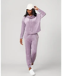 Cable & Gauge Women's Velour Cowlneck Jogger Set